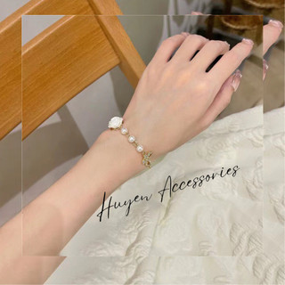 Vòng tay hoa trà kết hợp hình bướm siêu xinh cho cô nàng ngọt ngào - HN31