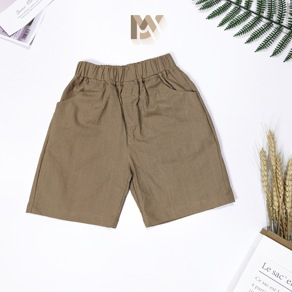 Quần đùi, quần short cho bé chất vải KaKi - mẫu H02 siêu đẹp - Size từ 10-35kg