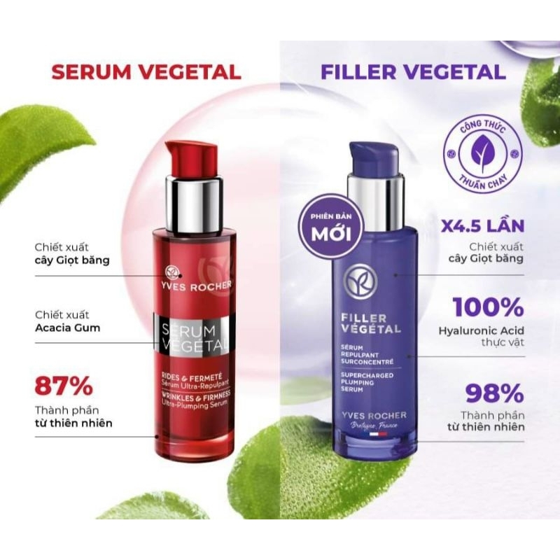 Mẫu mới 2023 Serum Vegetal Rides & Fermete Yves Rocher