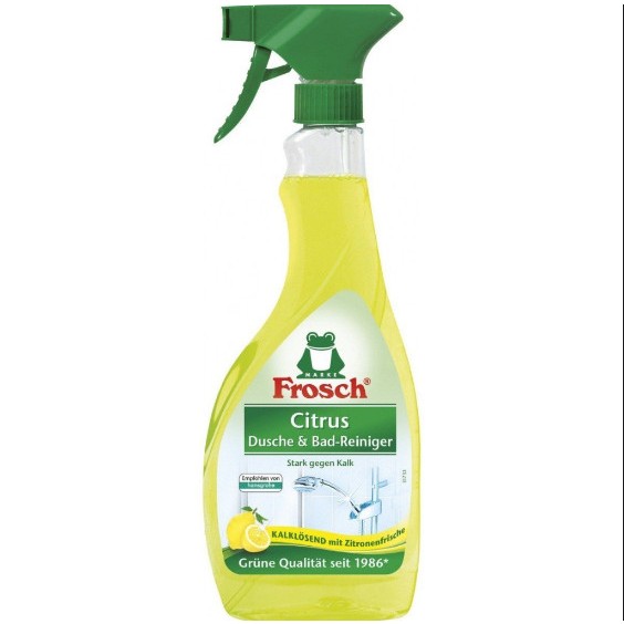 Xịt vệ sinh nhà tắm đa năng hữu cơ Frosch Chanh 500ml, nhập khẩu Đức