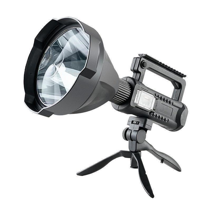 Đèn pin cầm tay siêu sáng w591 chiếu xa 1000m chống thấm nước có chân đế, đèn pin tuần tra