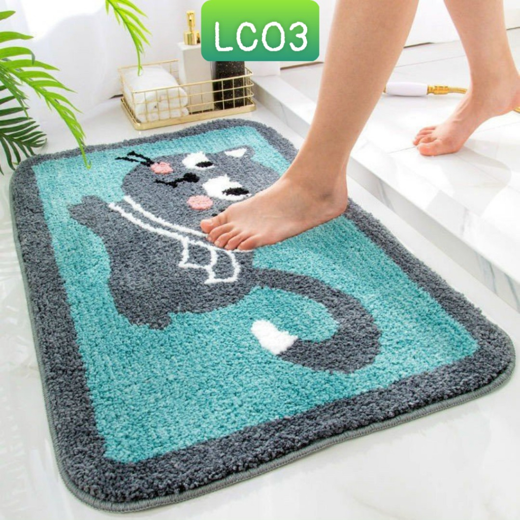 Thảm lau chân chùi chân, thảm LÔNG CỪU 40x60cm nhiều mẫu lựa chọn siêu xinh!!