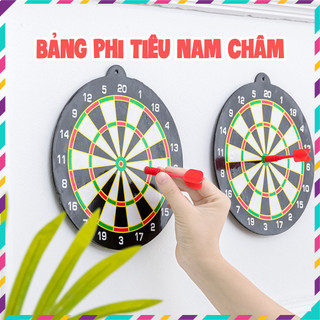 Đồ Chơi Bảng Phi Tiêu Nam Châm 2 mặt kèm 3 Phi Tiêu, Bảng phóng phi tiêu vui nhộn cho bé