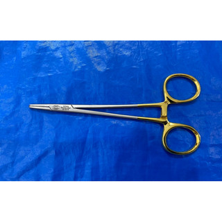 Kìm kẹp kim khâu không răng chuôi mạ vàng 14cm - Đức