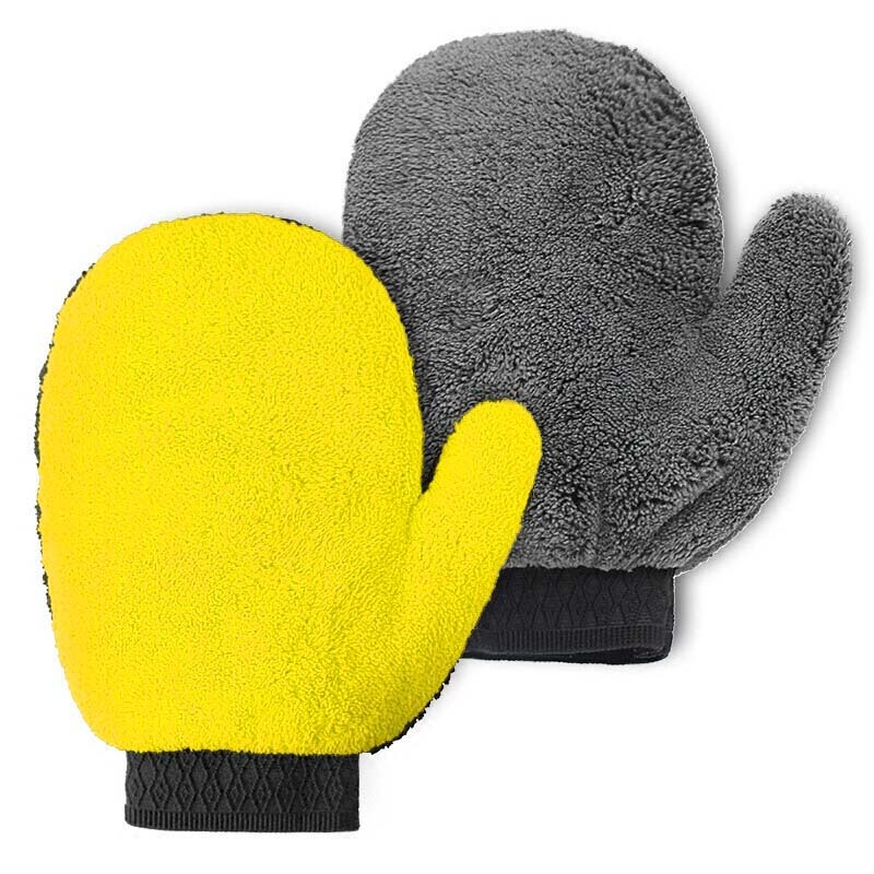 Bao tay rửa xe ô tô, xe máy sợi Microfiber - Gang tay lau bụi đa năng