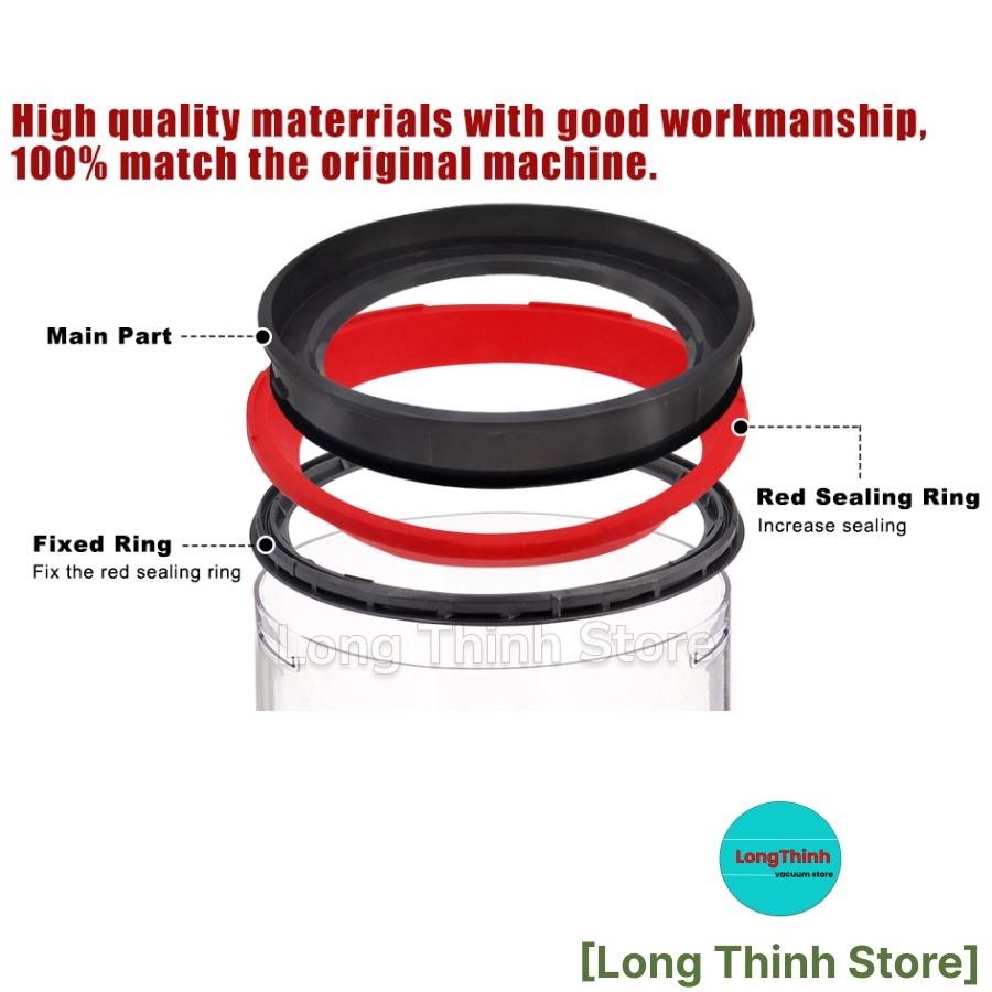 - Vòng cố định hộp rác máy hút bụi 𝘿𝙮𝙨𝙤𝙣 V10 SV12 Dust bin Ring