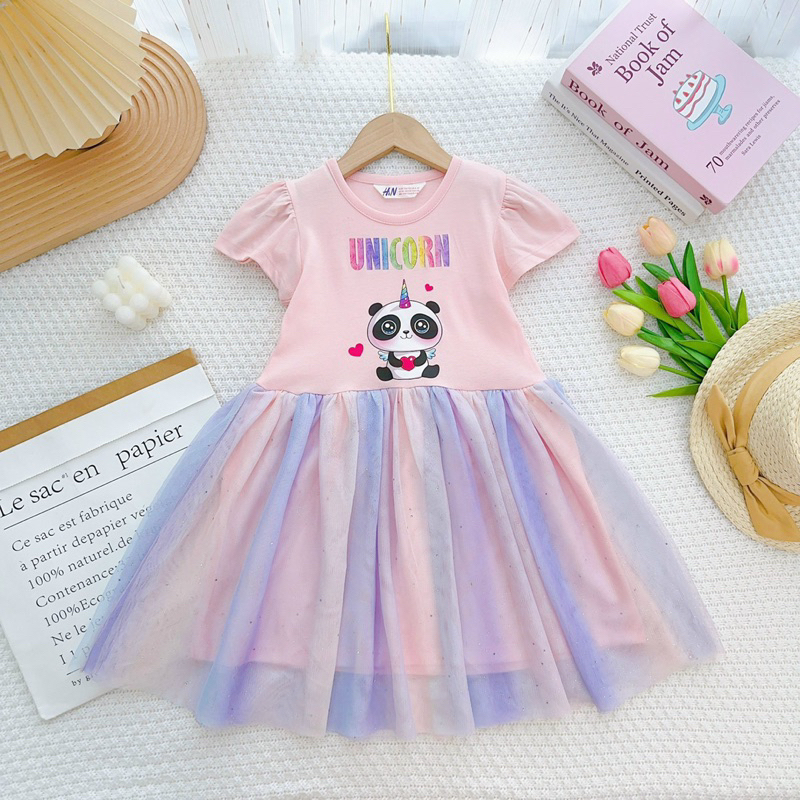 Đầm Voan, Đầm Công Chúa In Hình Dễ Thương