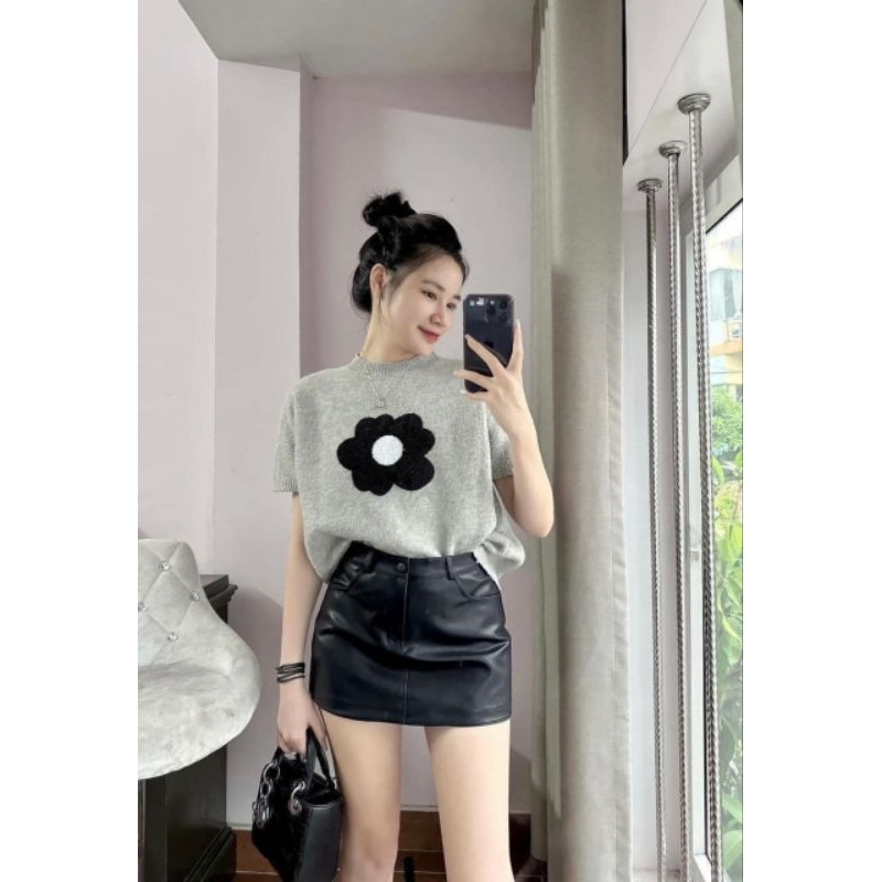 Quần váy da ngắn hàng QC