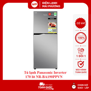 Tủ lạnh Panasonic Inverter 170 lít NR-BA190PPVN - Hàng chính hãng (Bảo hành 24 tháng)