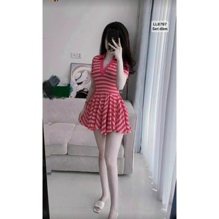 Set đầm kèm luôn quần trong , chất thun gân