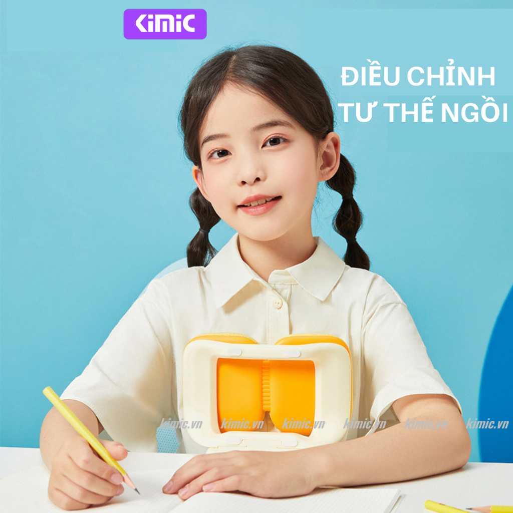 Giá đỡ chống cận thị cho bé Kimic, Dụng cụ chống gù lưng gắn bàn học điều chỉnh tư thế trẻ em
