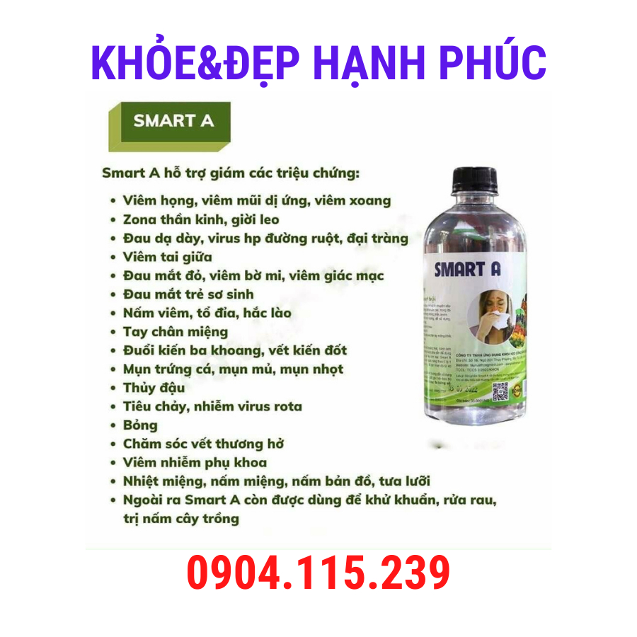 Nước muối súc miệng Smart A – 500ml/chai