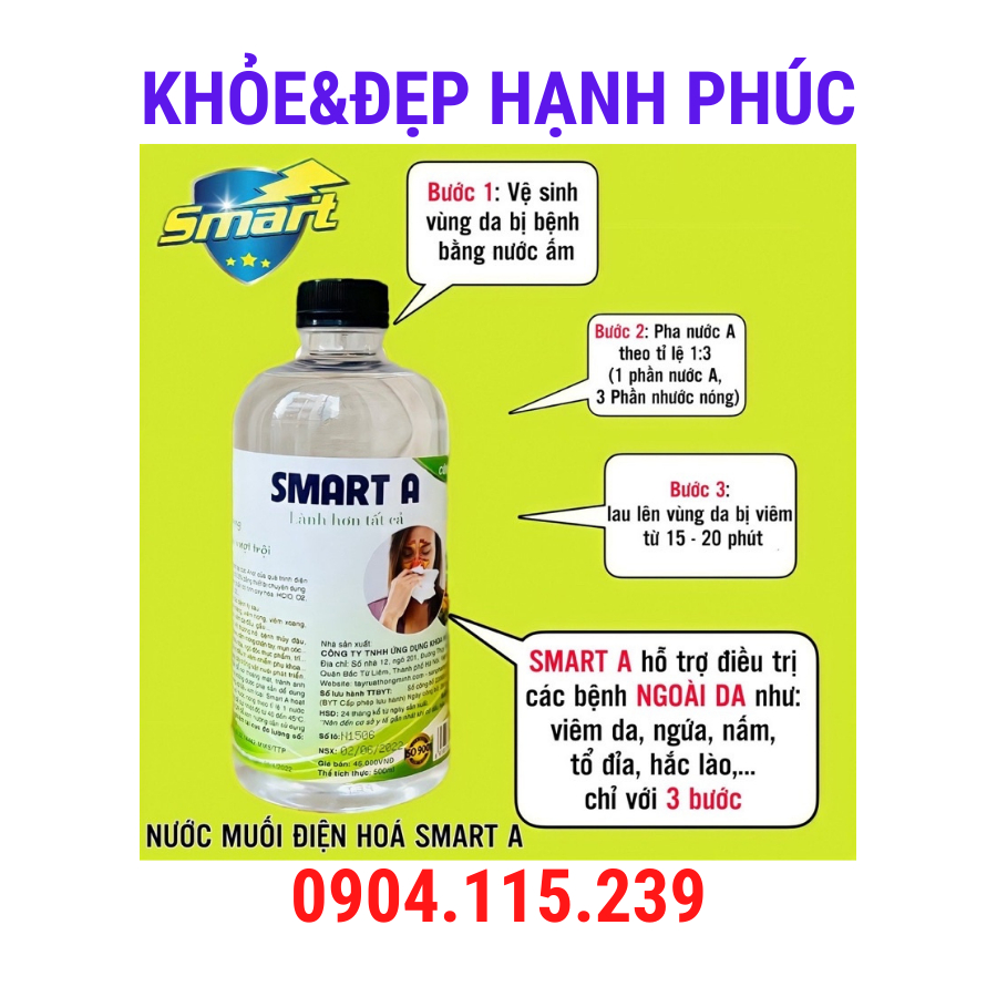 Nước muối súc miệng Smart A – 500ml/chai