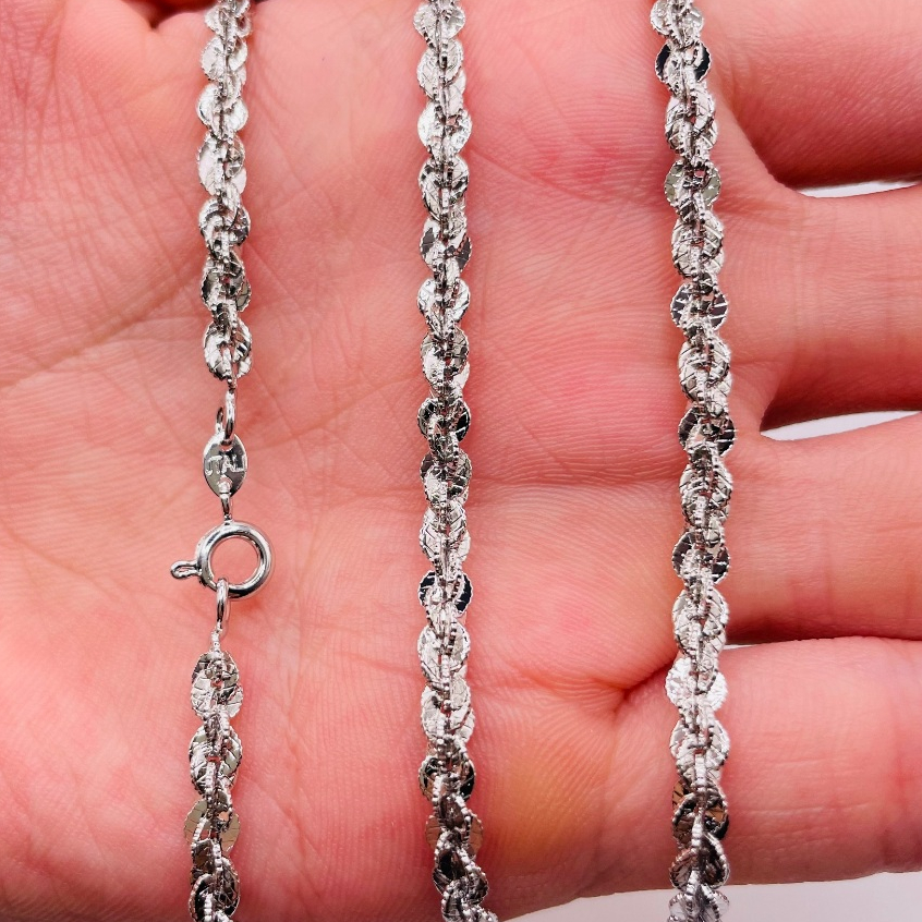 Dây chuyền titan kiểu dáng dây công 4 li màu vàng hoặc trắng có chạm khắc không phai màu, TRANGSUCMOILUATUOI.RIN