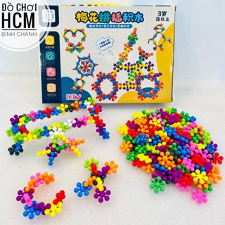[MỚI - 200 và 400 PCS] Đồ chơi xếp hình lắp ghép hoa mai 3D xoay chiều cho bé thích lắp ráp bông tuyết, đồ chơi giáo dục