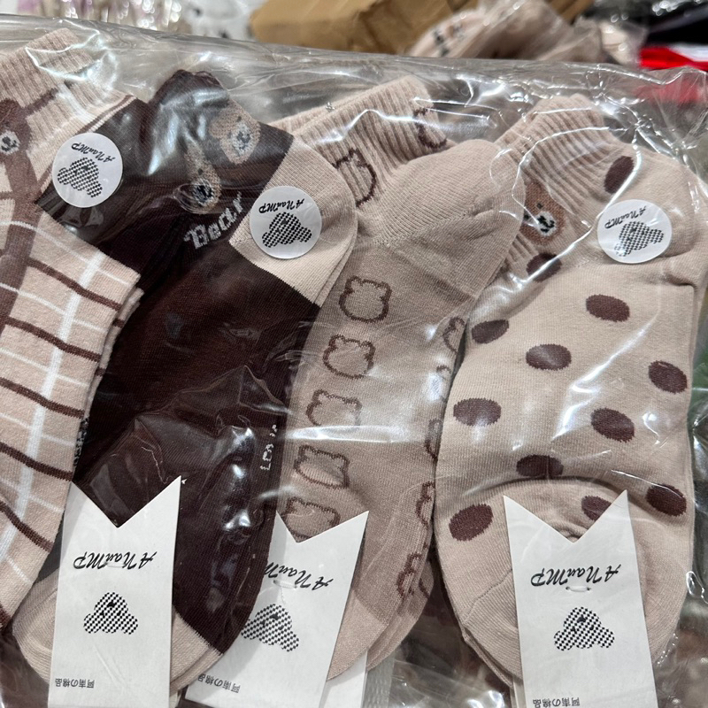 Sỉ 10 đôi tất hình gấu mẫu mới, vớ hình