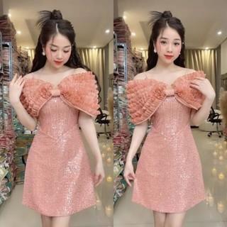 ĐẦM XÒE KIM SA DỰ TIỆC PHỐI TAY BÈO KIỂU HÀNG THIẾT KẾ