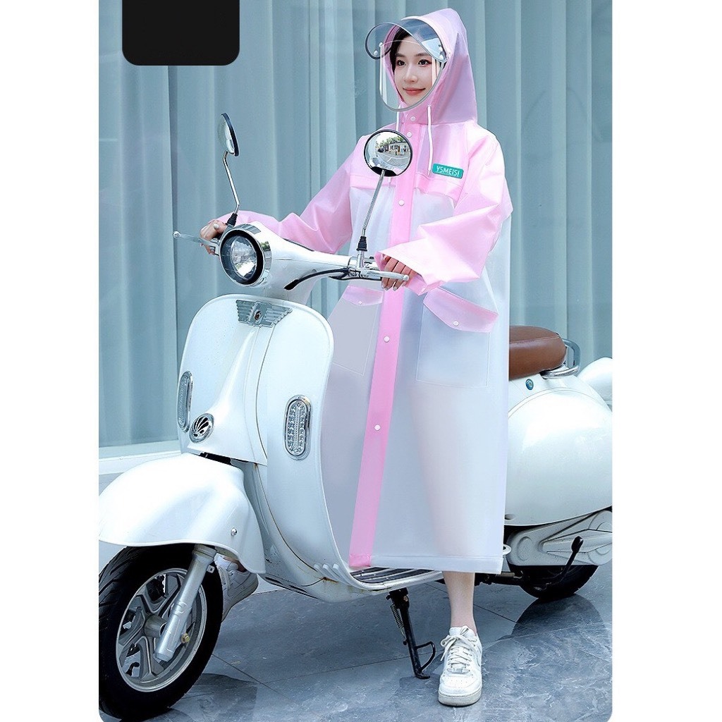 Áo mưa trong suốt có kính - Áo mưa thời trang mẫu mới 2021