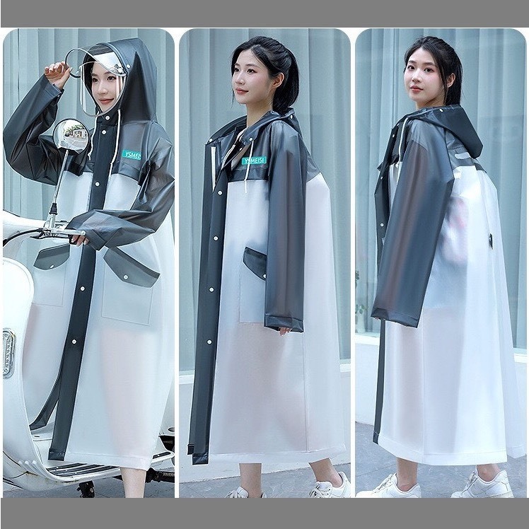 Áo mưa trong suốt có kính - Áo mưa thời trang mẫu mới 2021