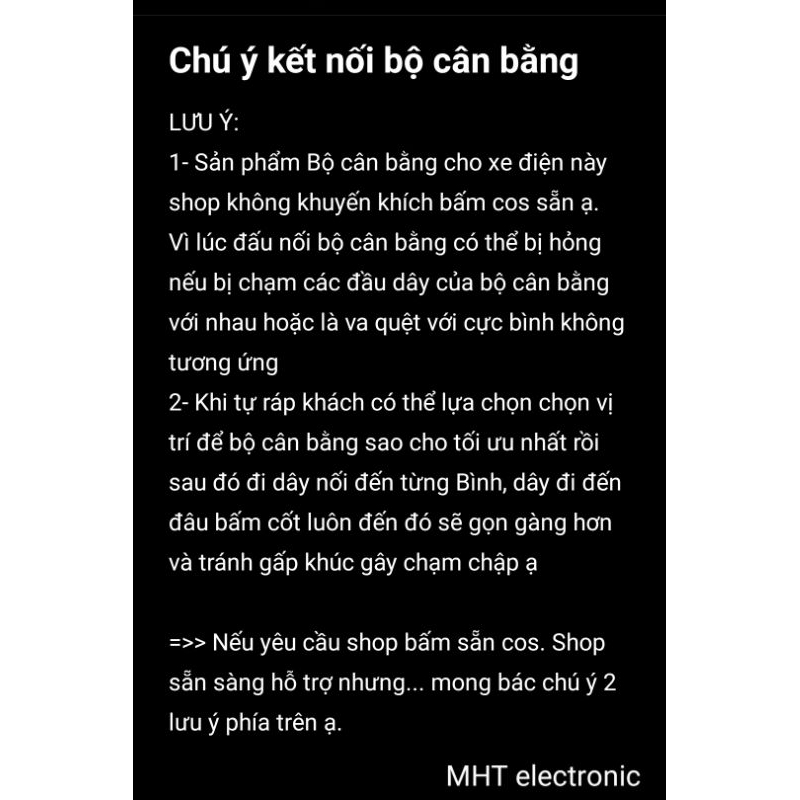 Bộ cân bằng ắc quy loại 4 bình hệ 48V phiên bản dành cho xe điện hệ bình 14-45Ah