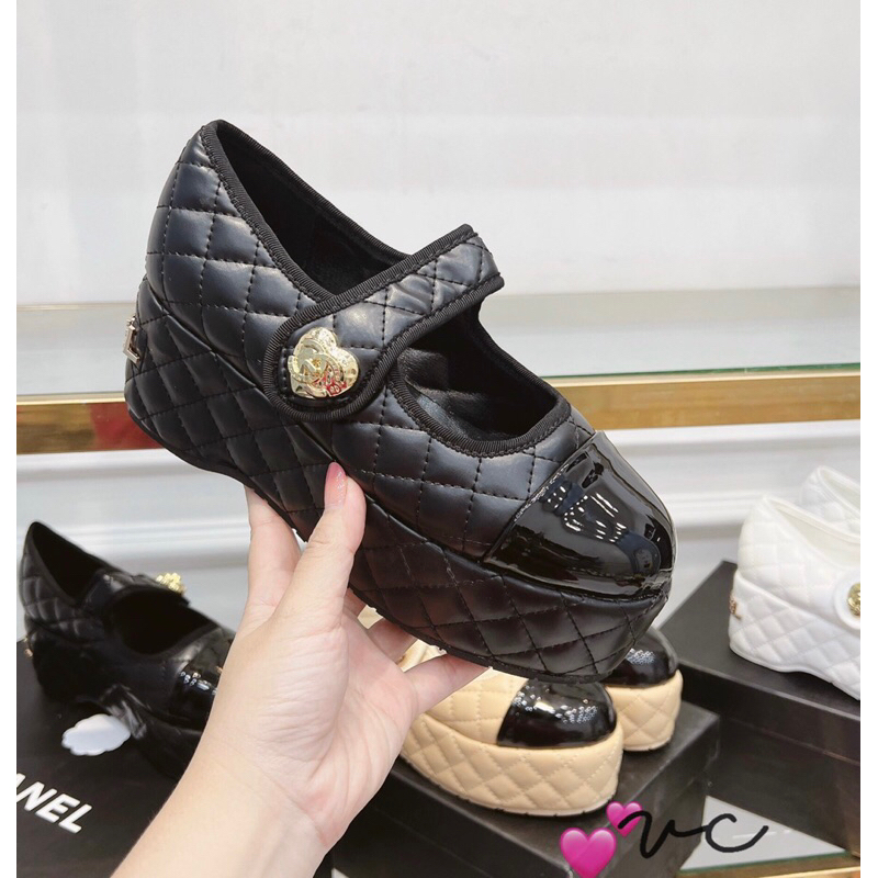 Giầy búp bê đế xuồng mũi bóng c••n super fullbox