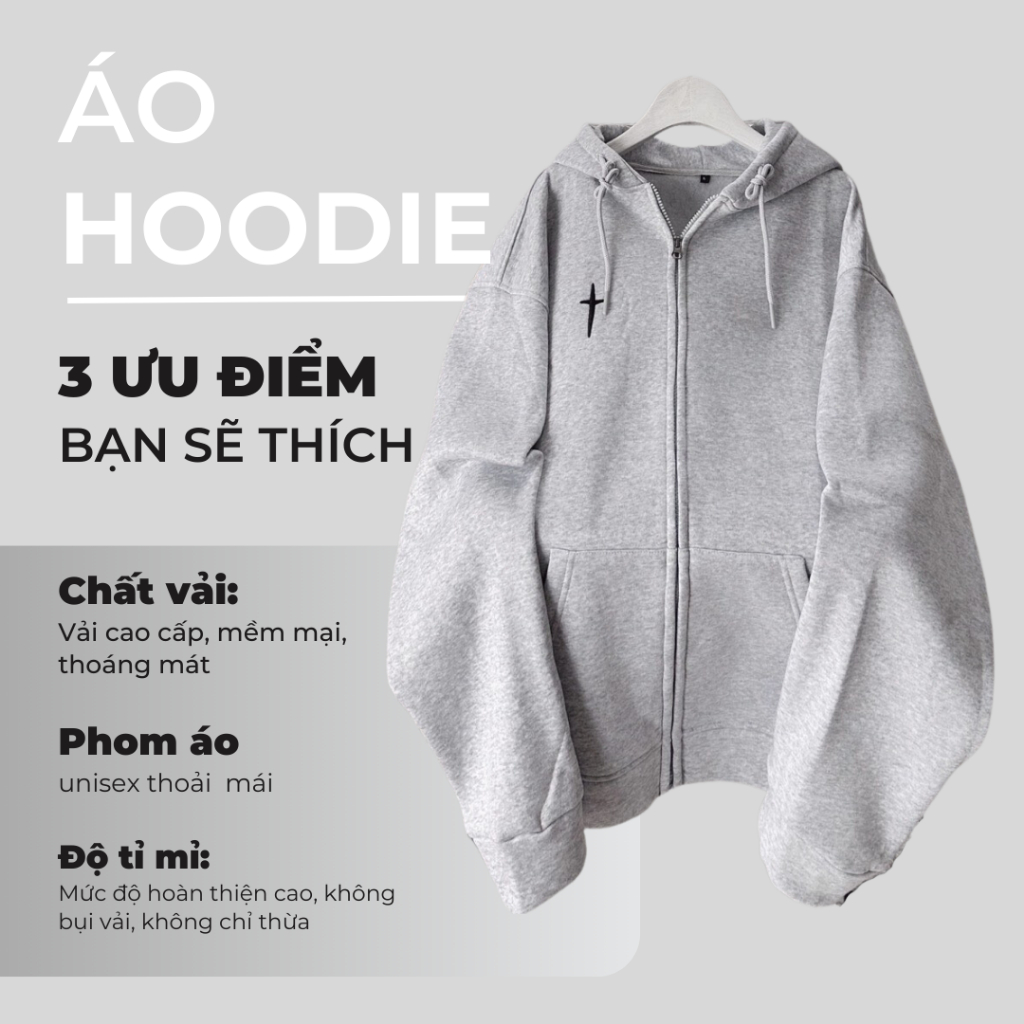 Áo Khoác Nỉ Bông Nam, Nữ Basic Unisex Nỉ From Rộng Màu Đen HDCT630