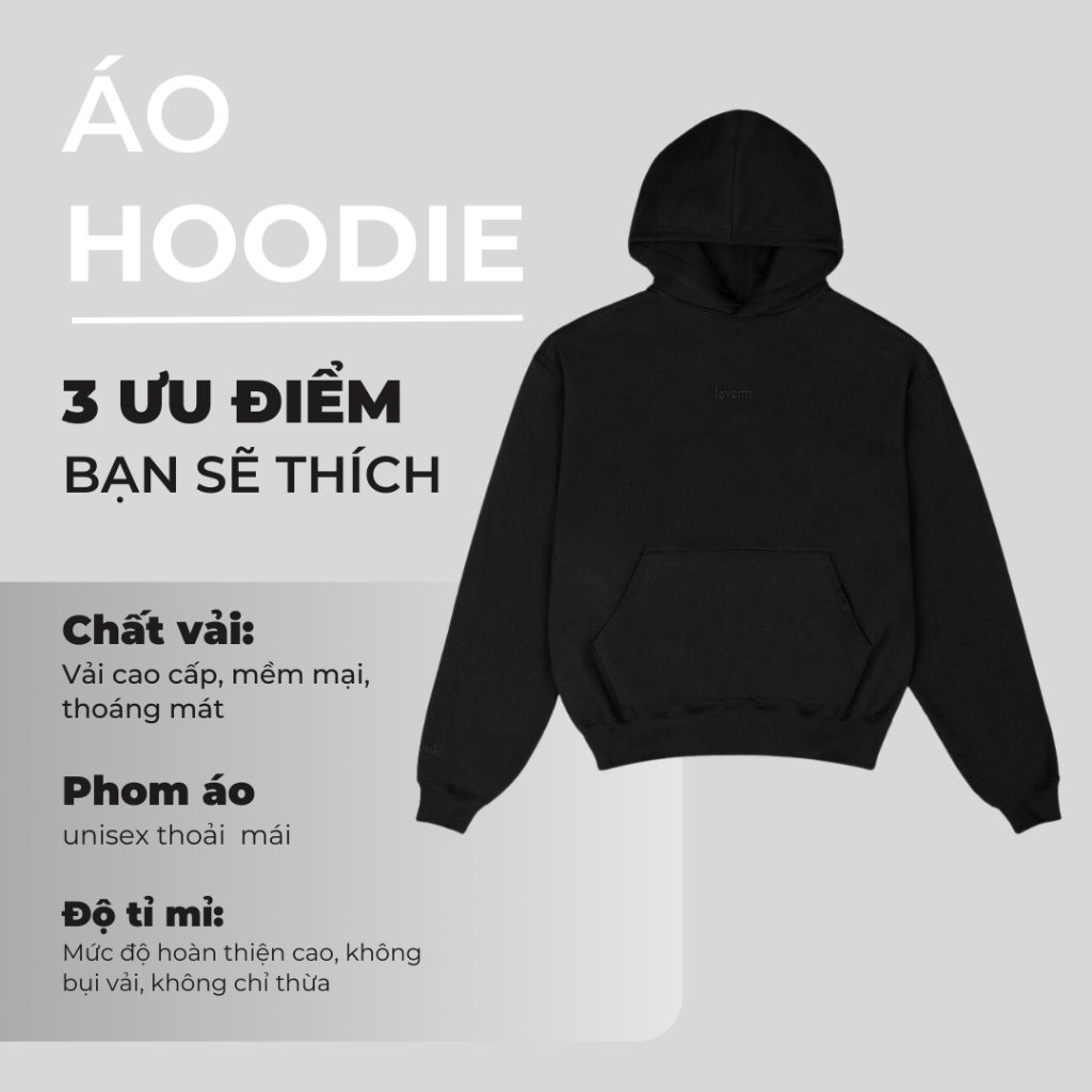 Áo khoác Hoodie Boxy Nam, Nữ Hoodie Basic Unisex,Basic