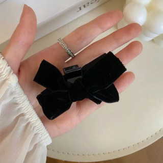 Kẹp tóc nơ bằng nhung đen phong cách hàn quốc cho nữ