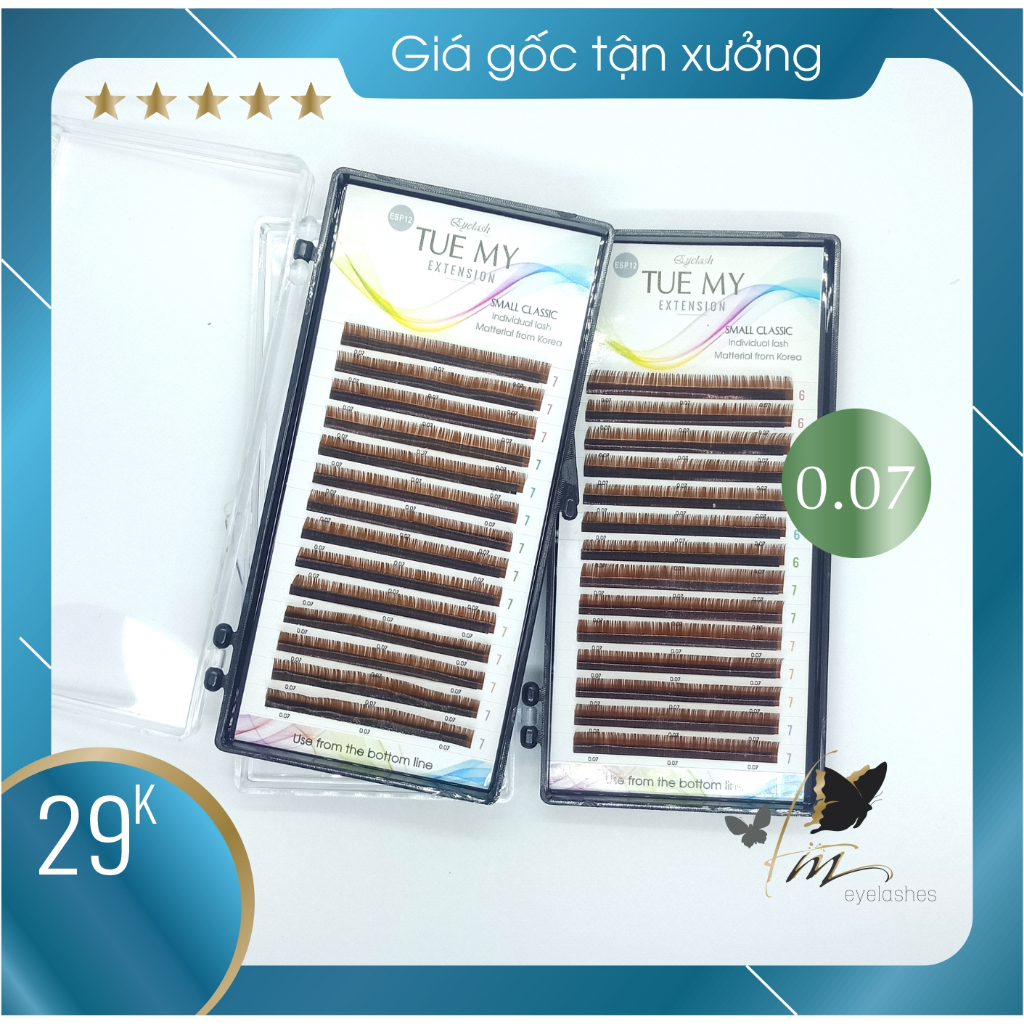 Nối Mi Dưới 0.07 - Nâu Đen