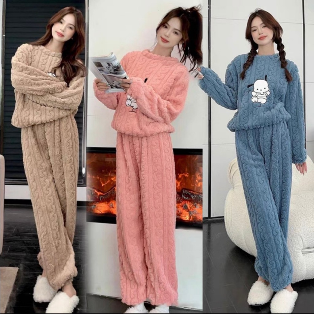 Áo lông cừu mềm họa tiết thêu cao cấp HAZEE, sét áo lông mềm tay dài mùa thu đông cho nữ