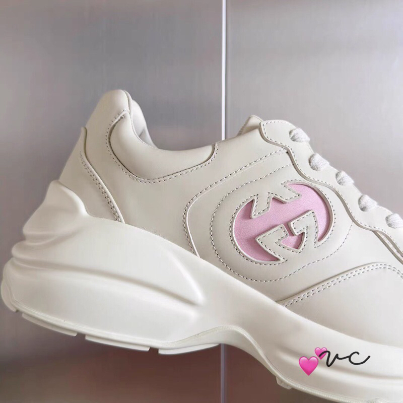 Giầy thể thao sneaker gu••cci logo hồng super fullbox