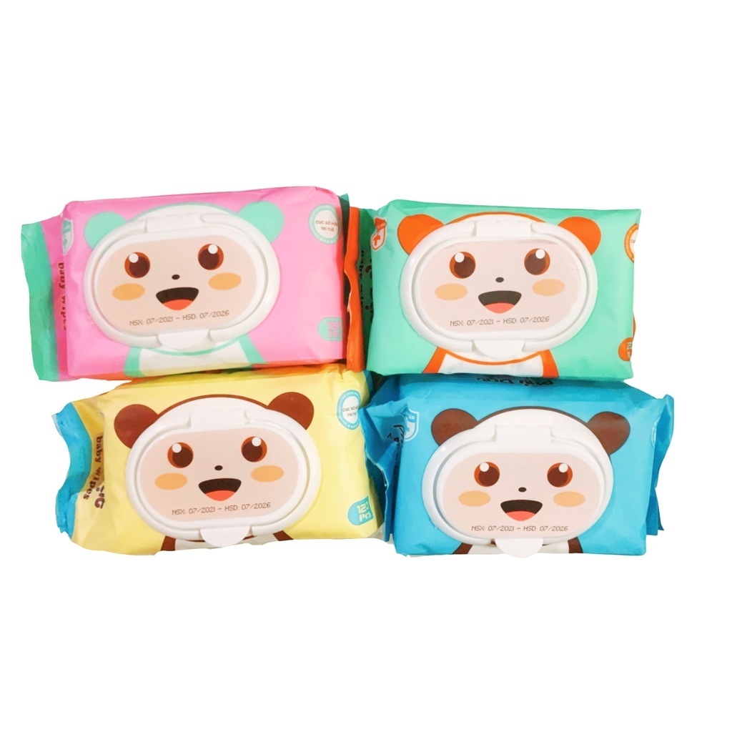 [GIFT] Khăn Giấy Ướt Phú Đạt Không Mùi  Chính Hãng Nhiều Hình Cute - An toàn cho bé (Giao kiểu ngẫu nhiên)