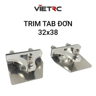 Trim tab đơn nhôm CNC 32x38mm để chế tàu/cano điều khiển từ xa
