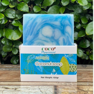 Xà phòng thiên nhiên thủ công handmade dừa hương bạc hà 100g - Handmade soap