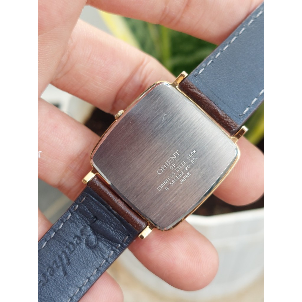 Đồng hồ nam Orient mặt tank chạy pin hàng Si