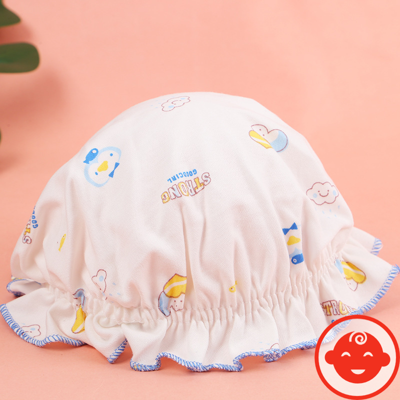 Mũ sơ sinh cotton tai bèo nỉ co dãn cho bé M02