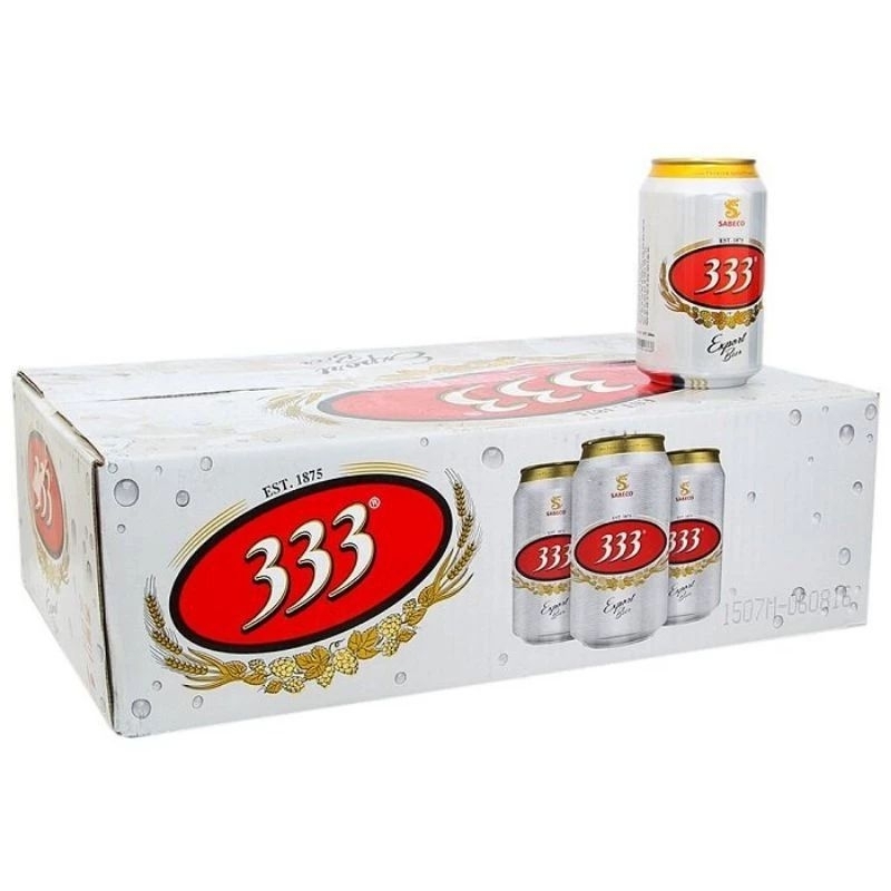 [Chính Hãng] Bia lon 333 - thùng 24 lon x 330ml DATE MỚI