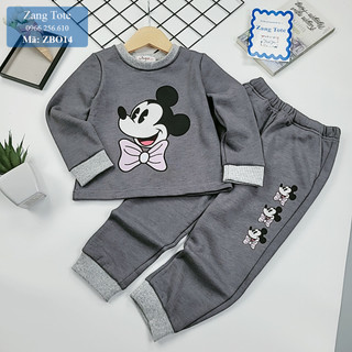 ZBO14 - Bộ nỉ bông cho bé gái size đại chất cao cấp hình Mickey cực đáng yêu - Zang Tote