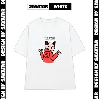 Áo thun nam nữ cotton trơn cổ tròn unisex streetstyle oversize tay lỡ WHO CARE | SAVATAR