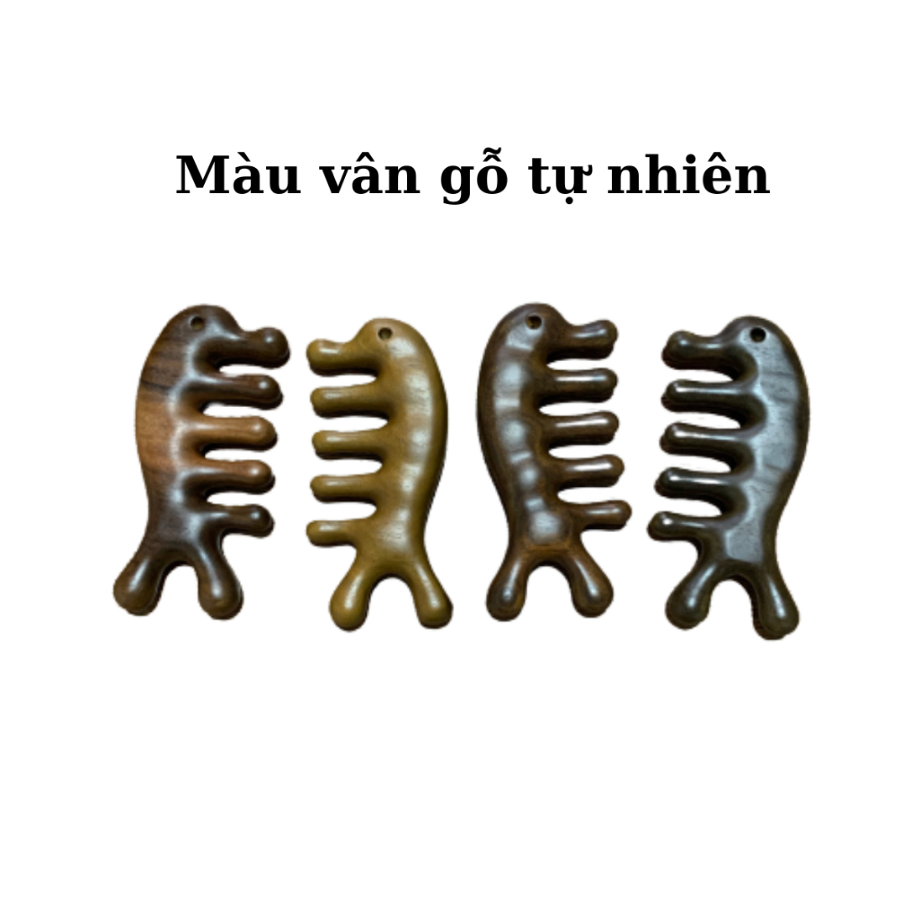 Lược Gỗ Đàn Hương Mát Xa Lưu Thông Máu Đa Năng