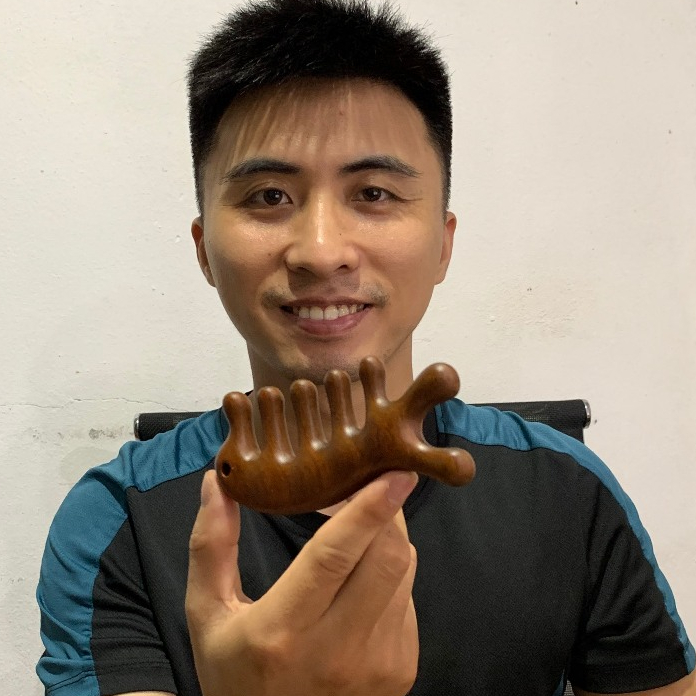 Lược Gỗ Đàn Hương Mát Xa Lưu Thông Máu Đa Năng