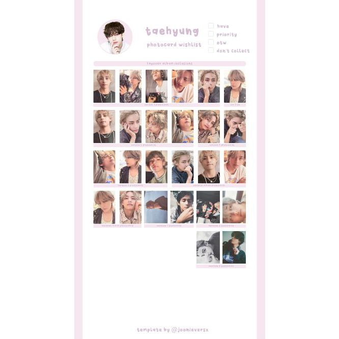 Card solo thành viên BTS - thẻ bo góc chính hãng