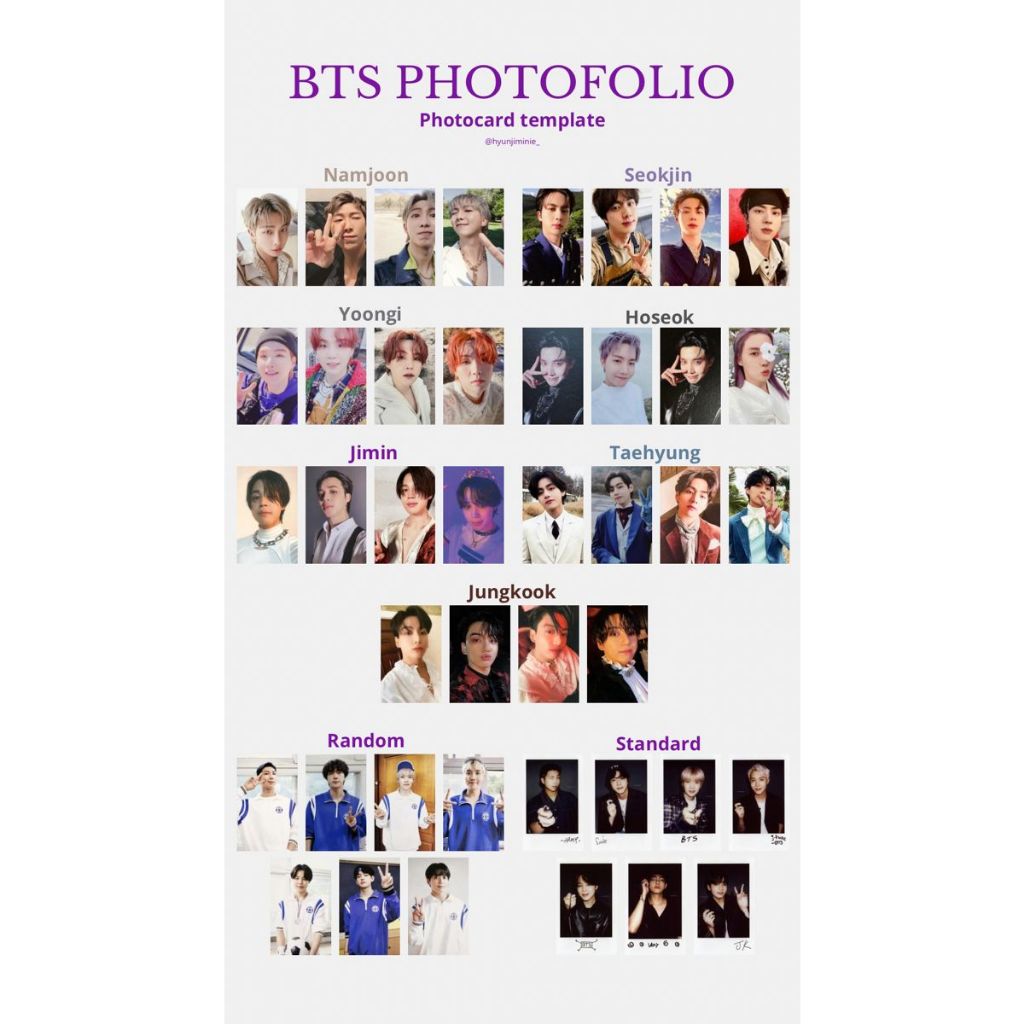 [OFF] Card album solo thành viên BTS - thẻ bo góc chính hãng