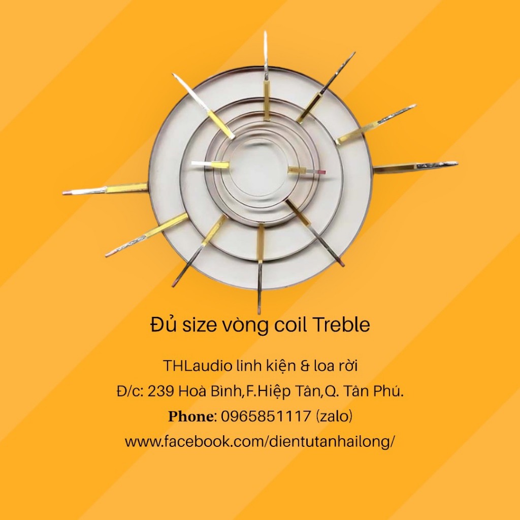 Vòng Coil treble dẹp nhôm 350,450,750,790....Hàng Nhập cao cấp