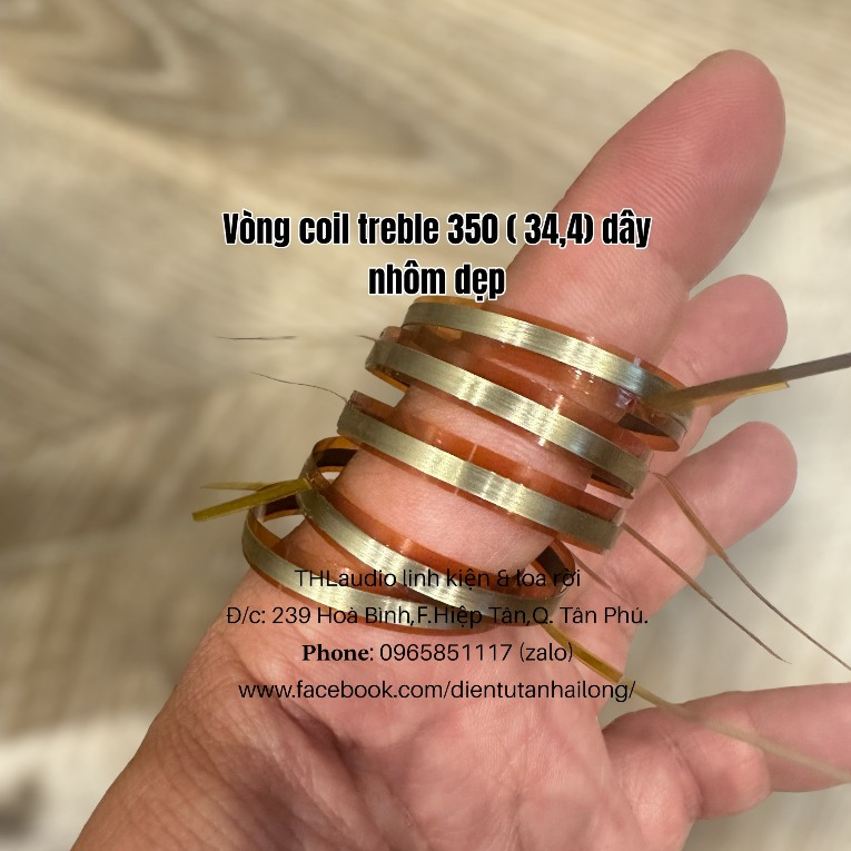 Vòng Coil treble dẹp nhôm 350,450,750,790....Hàng Nhập cao cấp