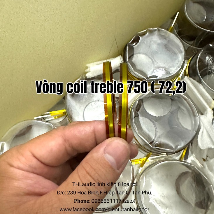 Vòng Coil treble dẹp nhôm 350,450,750,790....Hàng Nhập cao cấp