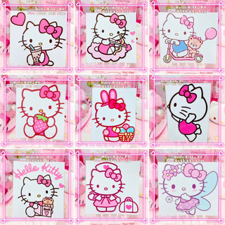 ☘️Decal dán trang trí tủ, ổ điện, xe, nón bảo hiểm Hello Kitty