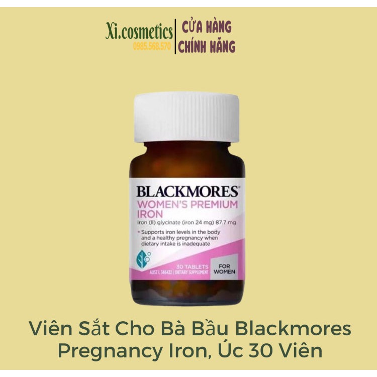 Sắt bầu Blackmores Pregnancy Iron lọ 30 viên