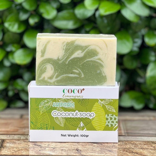 [Made in Viet Nam] Xà phòng thiên nhiên thủ công handmade, xà bông dừa hương chanh sả - handmade soap 100g
