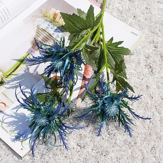 Hoa nhím biển giả hoa sea holly hoa lụa cao cấp đẹp như thật